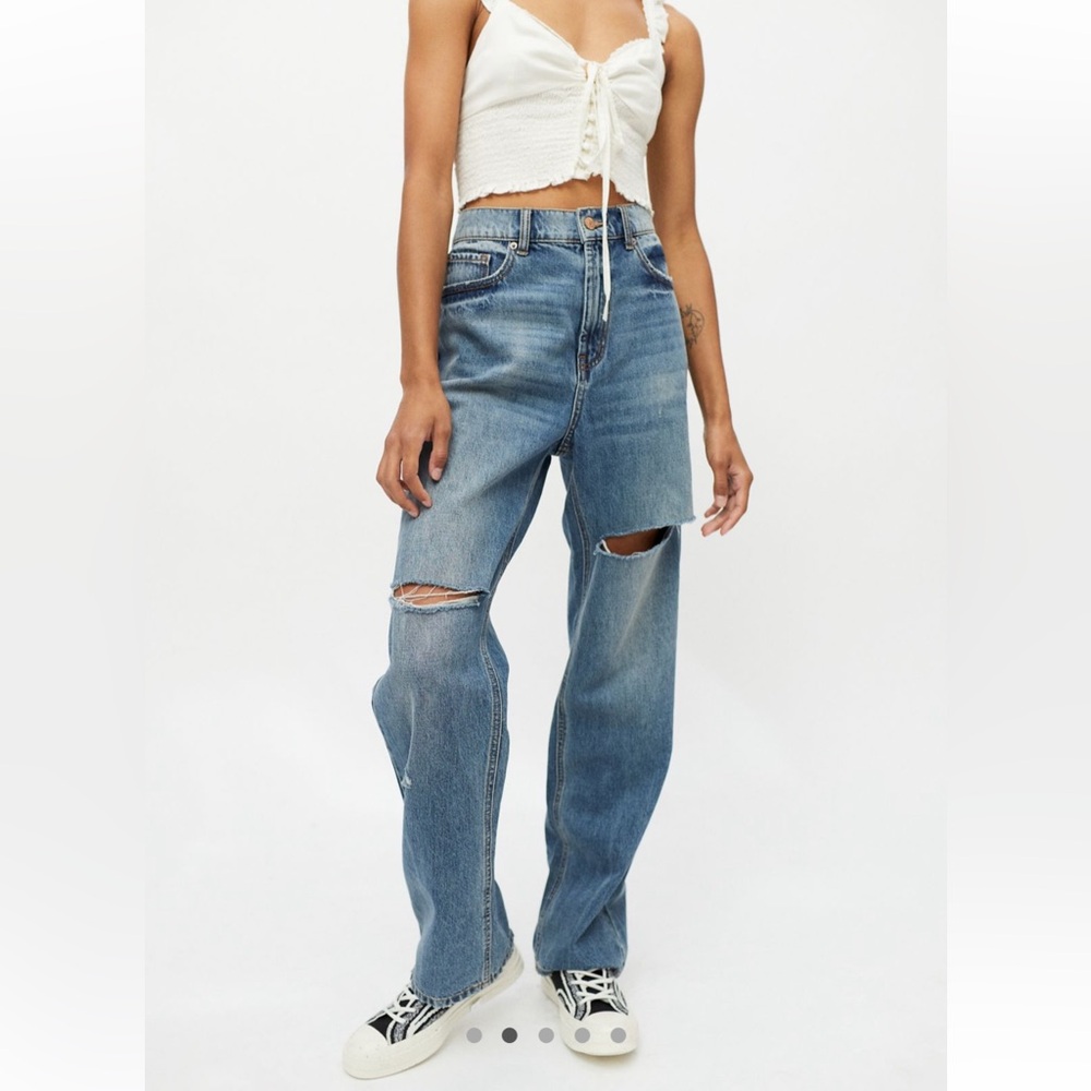 BDG Loose Straight Jean, Distressed Blue Denim 27